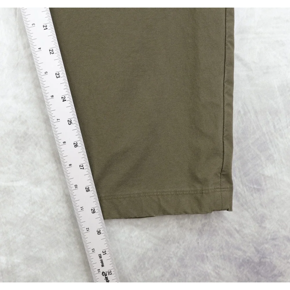 Lululemon ABC Slim-Fit Trouser Stretch Cotton VersaTwill Mens 36 Olive Green